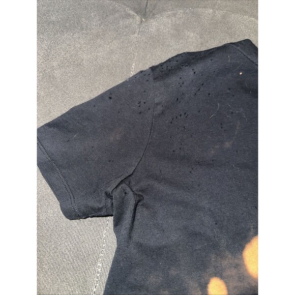 Distressed BALMAIN black white B logo gold military buttons tshirt FR34 XXS - Picture 11 of 16
